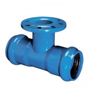 Double-socket Tee with Flanged Branch for Piping Systems